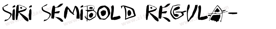 Siri SemiBold Regula字体转换
